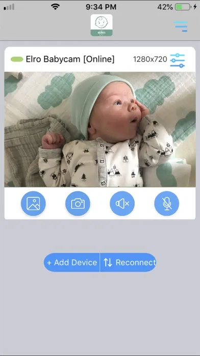 ภาพหน้าจอของ Elro Babycam