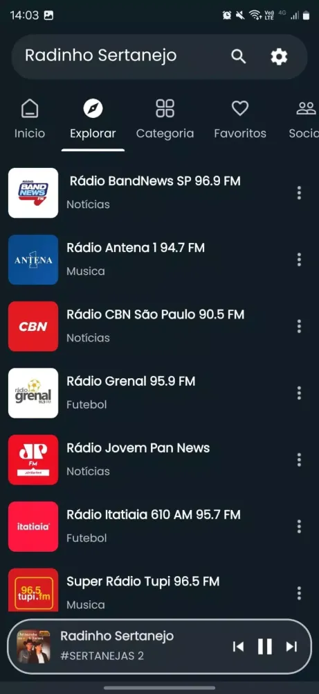 Radinho Sertanejo应用截图