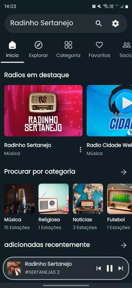 Radinho Sertanejo应用截图