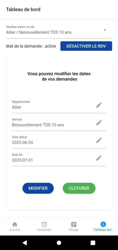 Mon rdv à la préfecture スクリーンショット