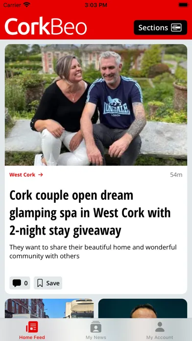 Capturas de tela do Cork Beo