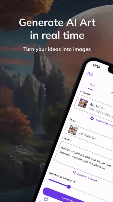 Скриншоты ArtOut - AI Photo Generator