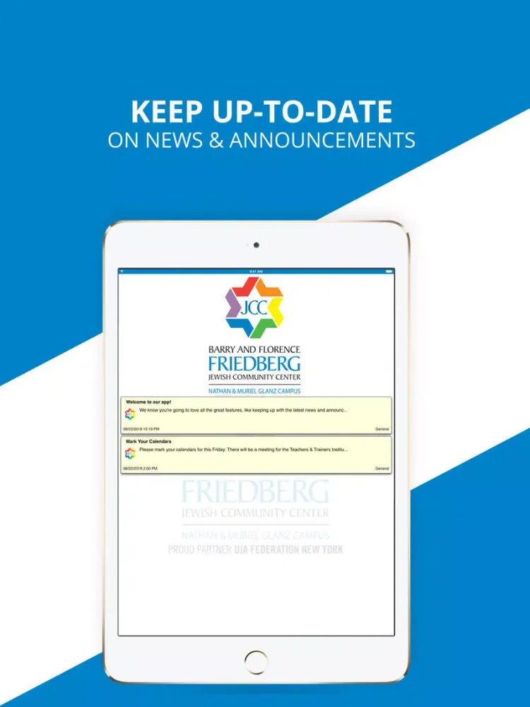 Friedberg JCC iPad  Screenshots