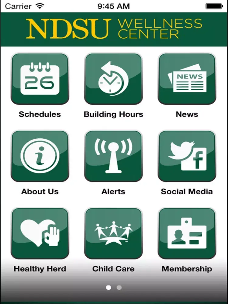 North Dakota State University Wellness Center iPad Screenshots