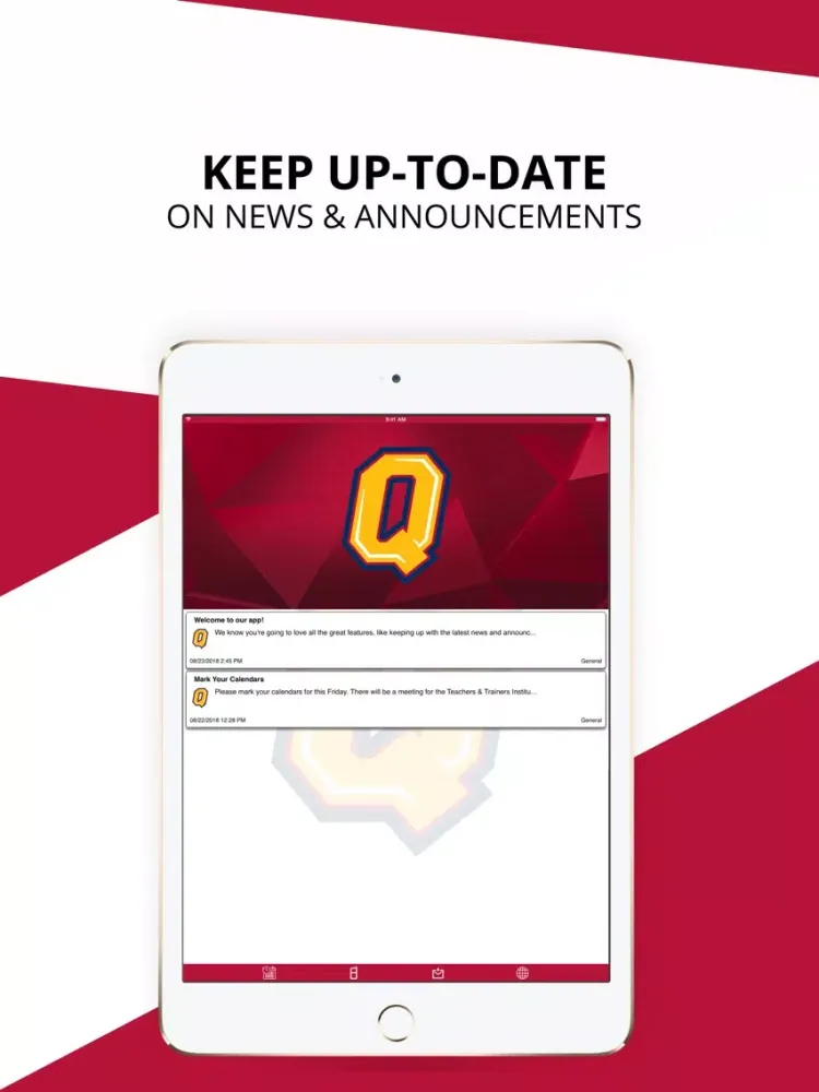 Queen's Athletics & Recreation iPad  Screenshots