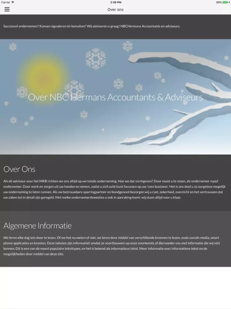 Скриншоты NBC Hermans Accountants & Adviseurs iPad 