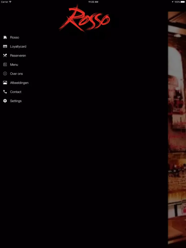 Capturas de tela do Rosso Restaurant iPad 