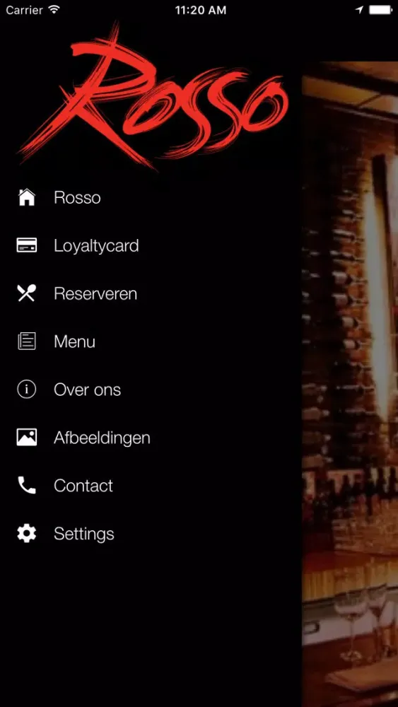 Capturas de tela do Rosso Restaurant