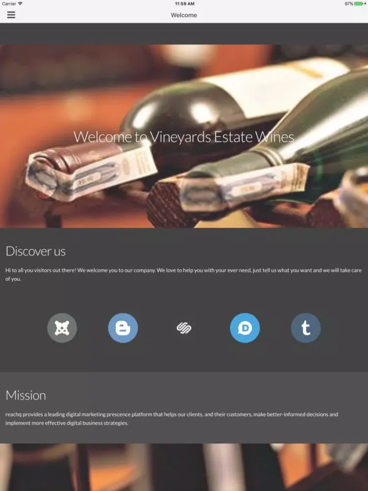 صور Vineyards Estate Wines iPad 