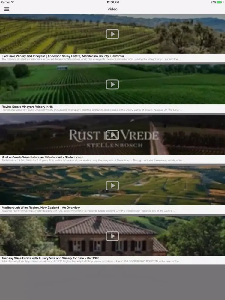 صور Vineyards Estate Wines iPad 