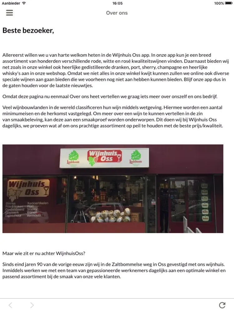 Zrzuty ekranu Wijnhuis Oss iPad 