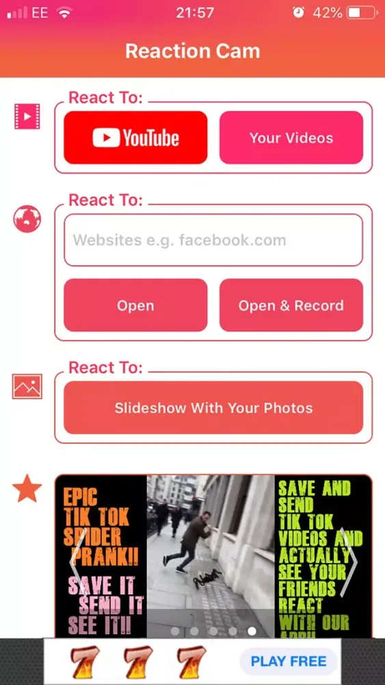 Скриншоты Reaction & Screen Recorder