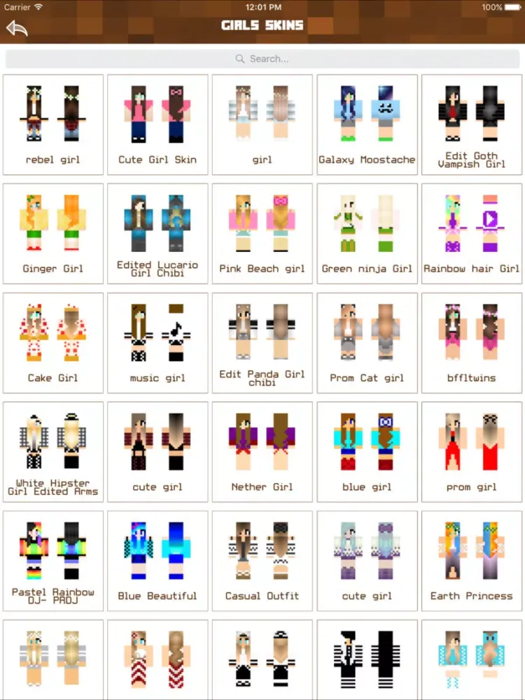 Tangkapan layar Girl Skins Pro - Best Collection for MCPC & PE iPad 