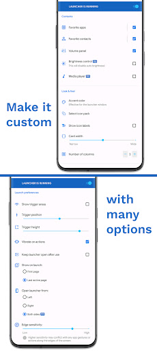Edge Card Launcher: Side Panel Screenshots