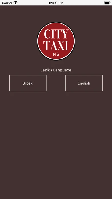 Tangkapan skrin City Taxi Novi Sad