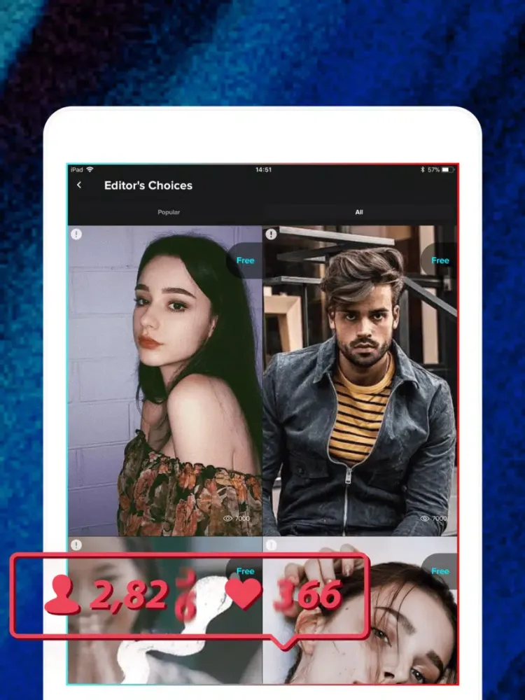 Tangkapan skrin Magic Followers' Video Posts iPad 