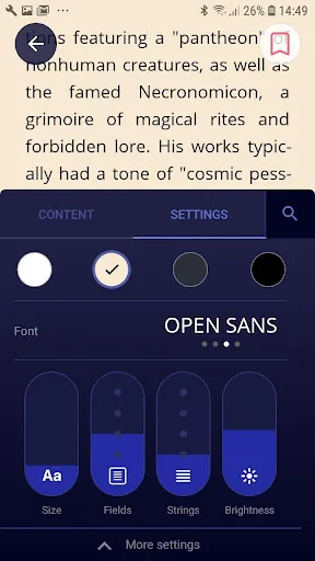 Скриншоты eBoox: ePub PDF e-book Reader