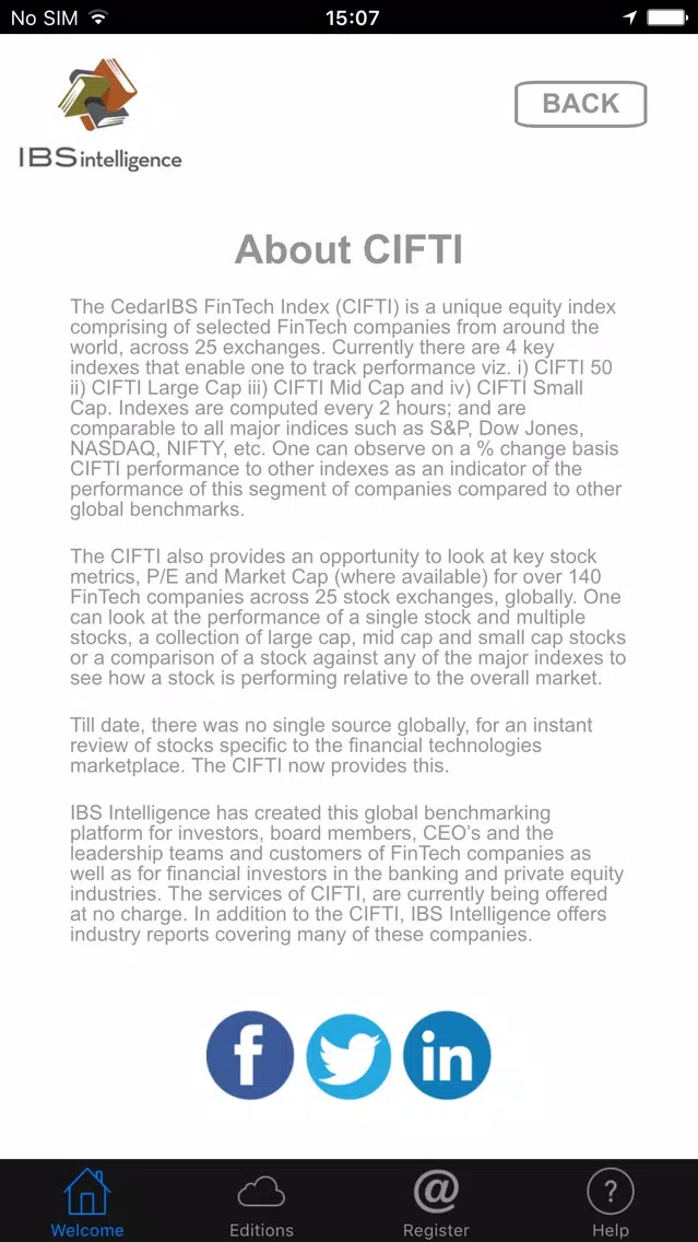 Скриншоты IBS Intelligence