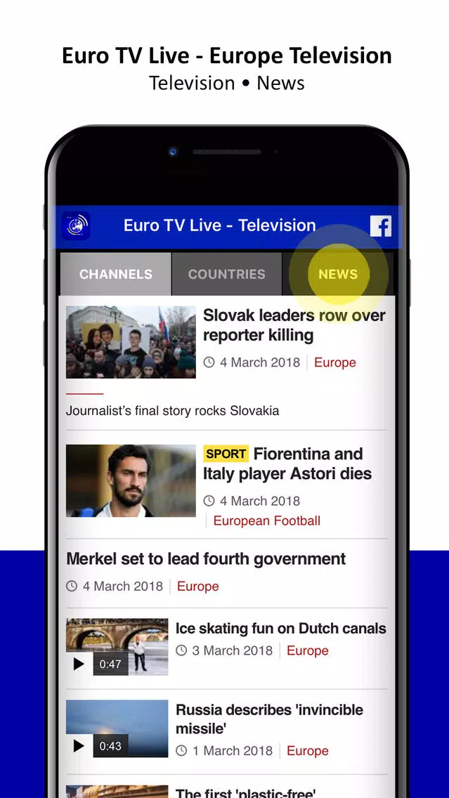 Euro TV Live - Television スクリーンショット