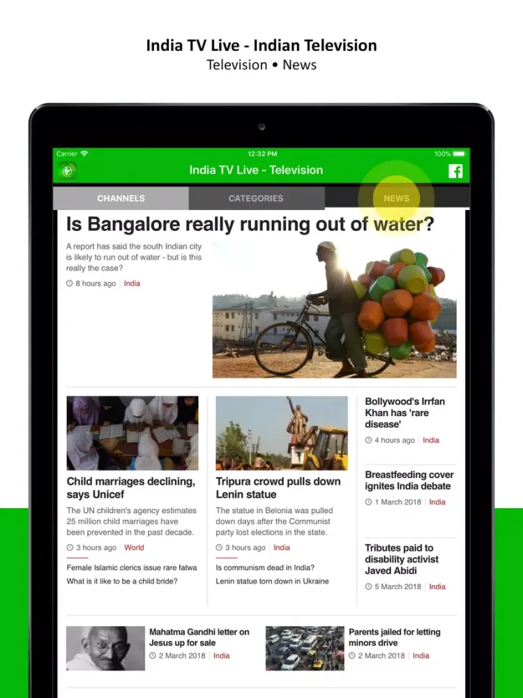 India TV Live - Television iPad 應用截圖