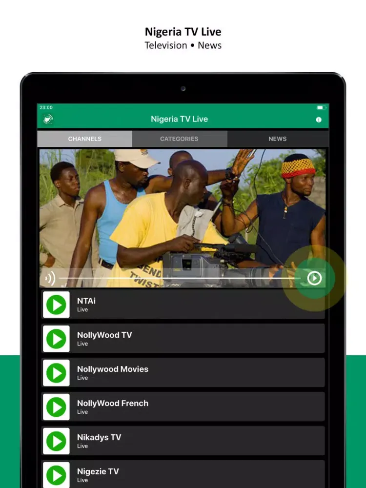 Nigeria TV Live stream iPad  Ekran Görüntüleri