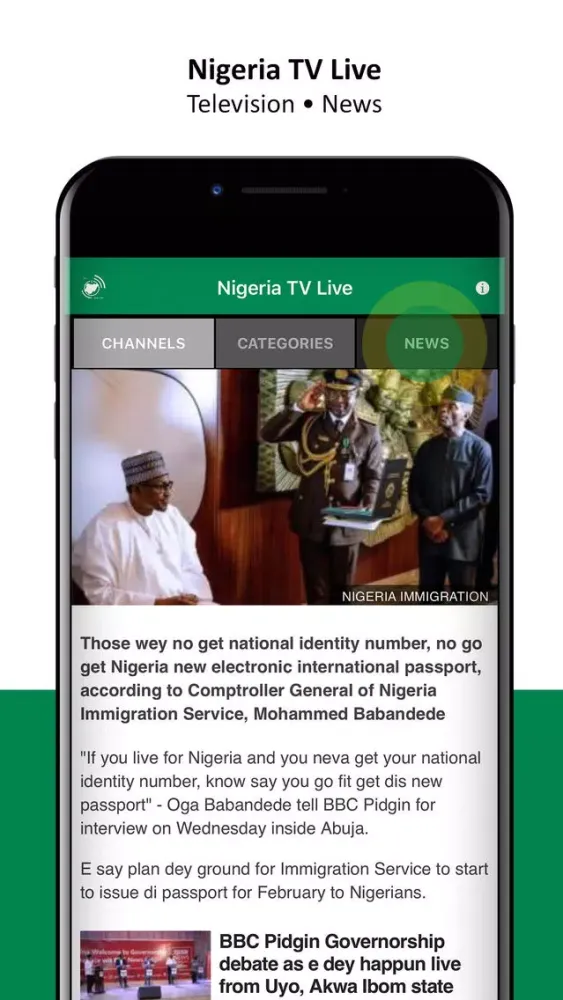 Nigeria TV Live stream Ekran Görüntüleri