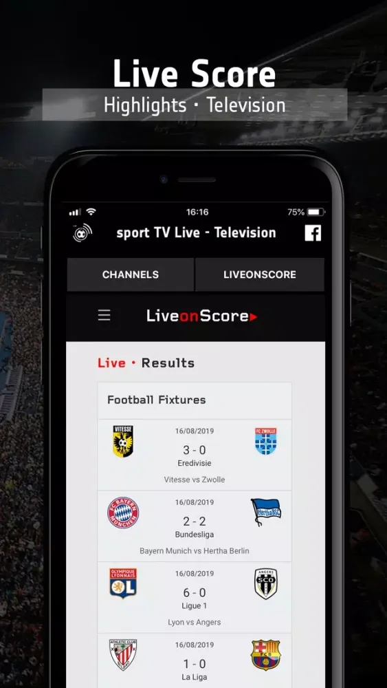 Capturas de pantalla de sport TV Live - Television