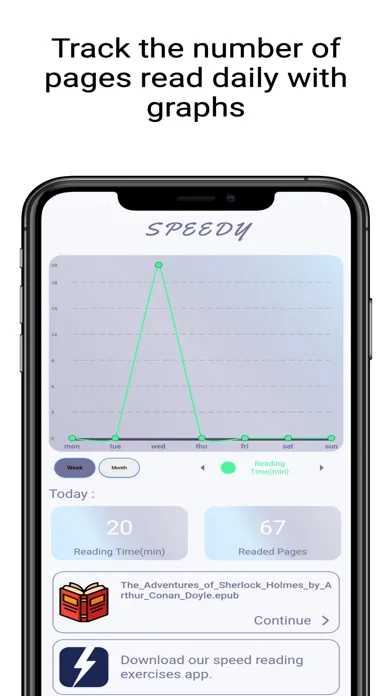 Capturas de tela do Speed Reading - Speedy
