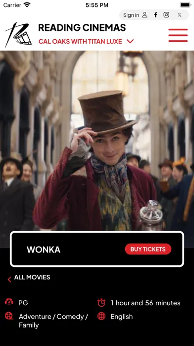 Reading Cinemas スクリーンショット