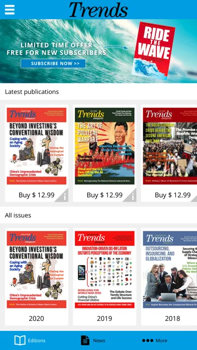 Captures d'écran de Trends Magazine by Audiotech