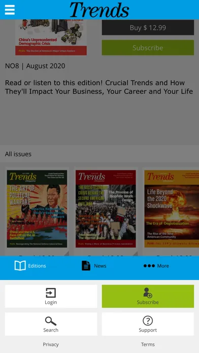 Captures d'écran de Trends Magazine by Audiotech