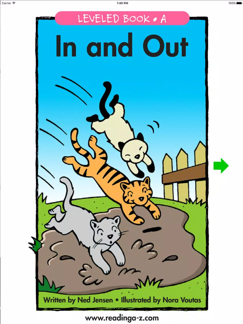 In and Out - LAZ Reader [Level A–kindergarten] iPad  Screenshots