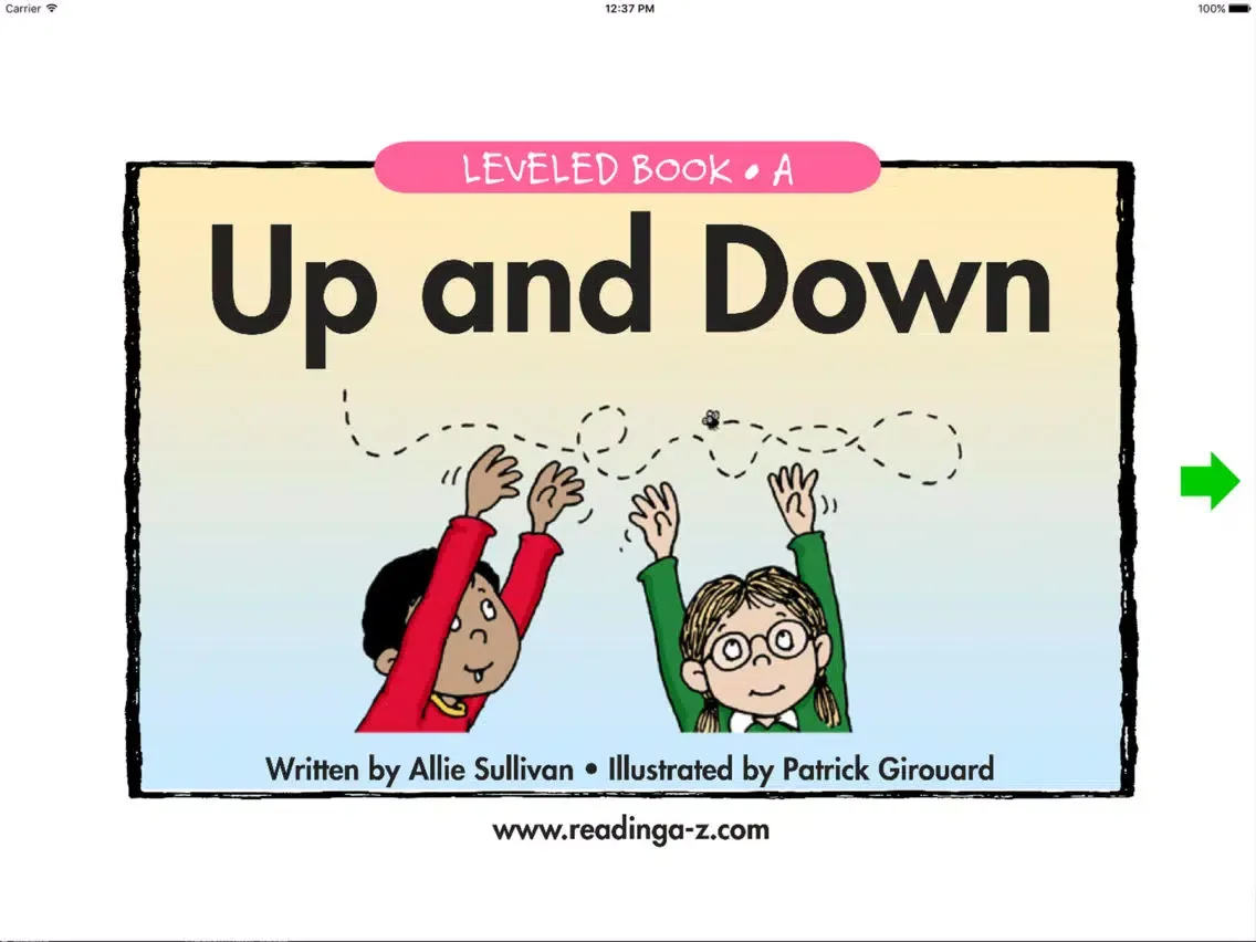 Up and Down - LAZ Reader [Level A-kindergarten] iPad  سکرین شاٹس