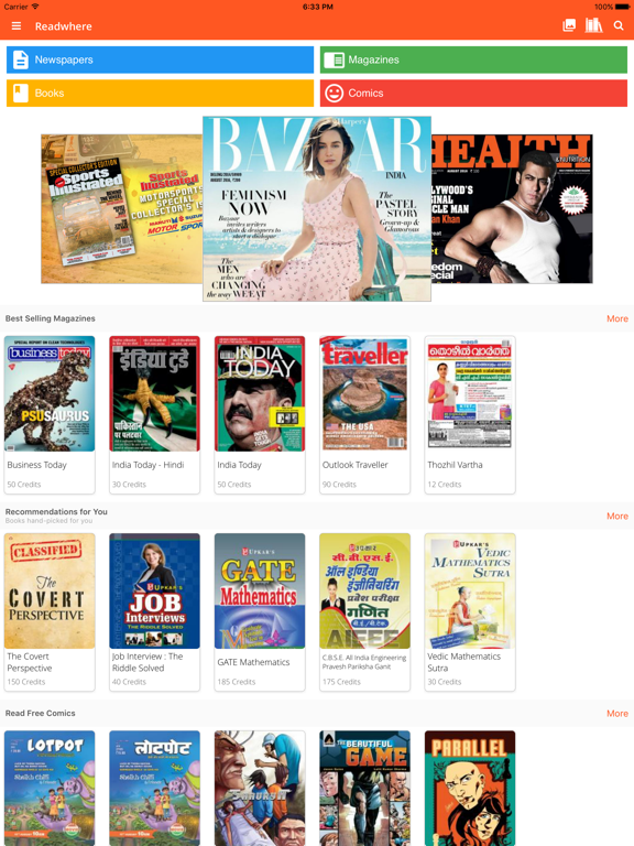 Captures d'écran de Readwhere: E-paper & Magazines iPad 