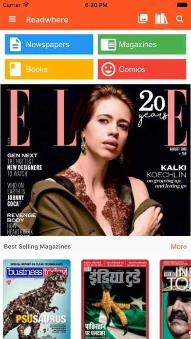 Captures d'écran de Readwhere: E-paper & Magazines