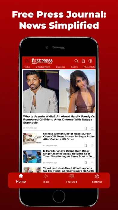 Capturas de tela do Free Press Journal