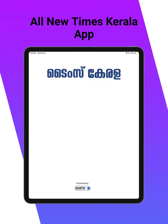 Tangkapan layar Times Kerala iPad 