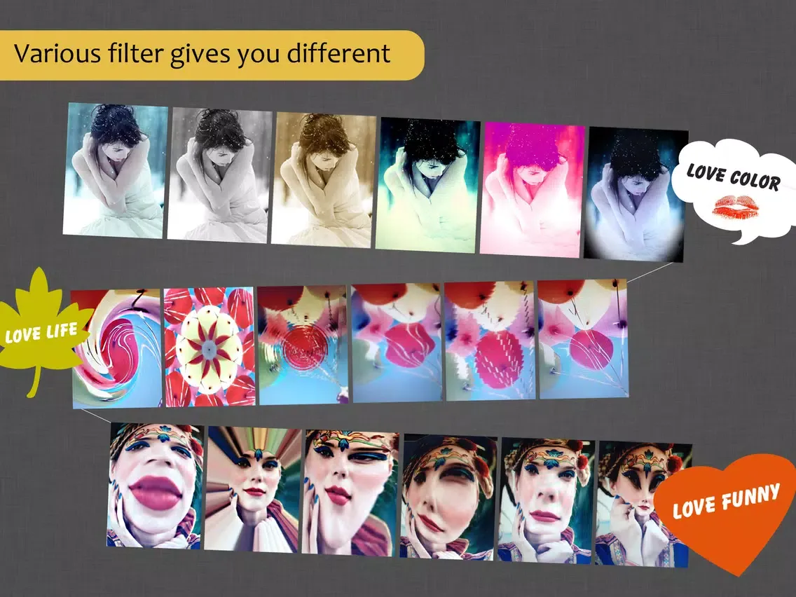Pic-Artist Camera Pro - Funny Photo and Video Booth FX + Camera Effects + Photo Editor for Instagram iPad Screenshots