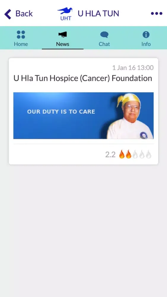 U HLA TUN Hospice Screenshots