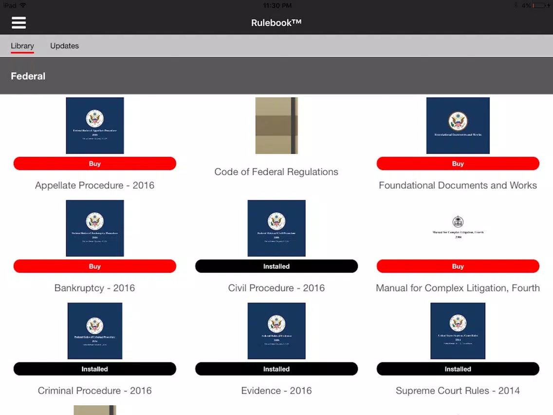 ภาพหน้าจอของ Rulebook™ iPad 
