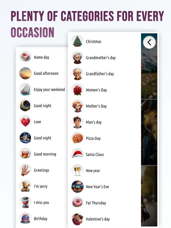 Tangkapan layar Greeting Cards with Wishes iPad 