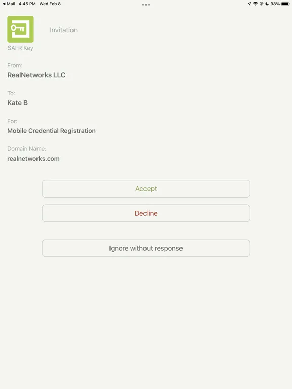 SAFR Key iPad  স্ক্রিনশট