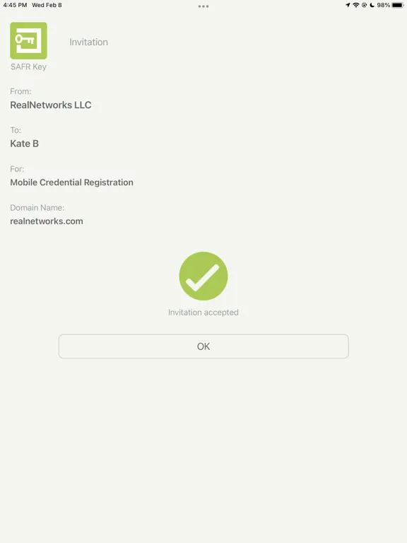 SAFR Key iPad  স্ক্রিনশট