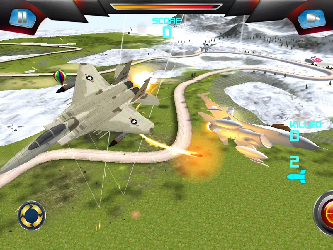 Capturas de pantalla de Air Planes Frozen Mountain War iPad 