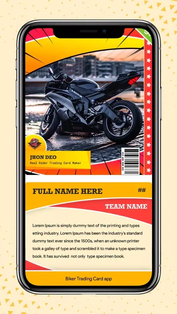 ภาพหน้าจอของ Real Riders Trading Card