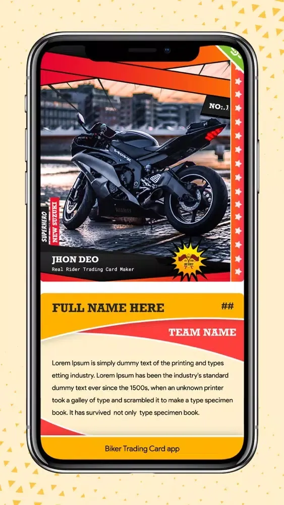 ภาพหน้าจอของ Real Riders Trading Card