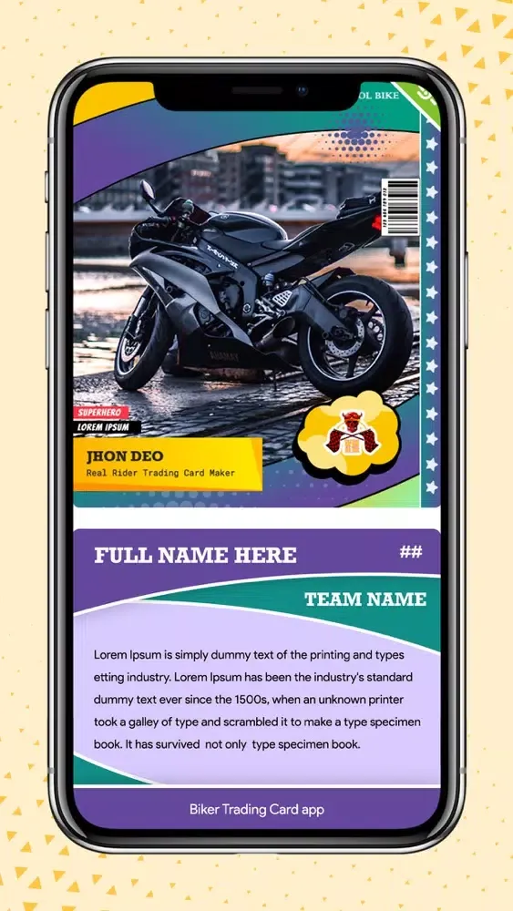 ภาพหน้าจอของ Real Riders Trading Card