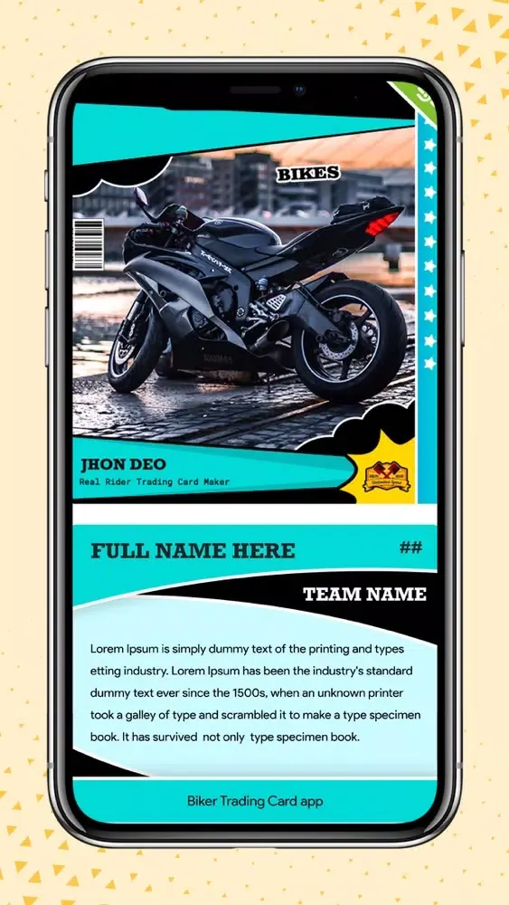 ภาพหน้าจอของ Real Riders Trading Card