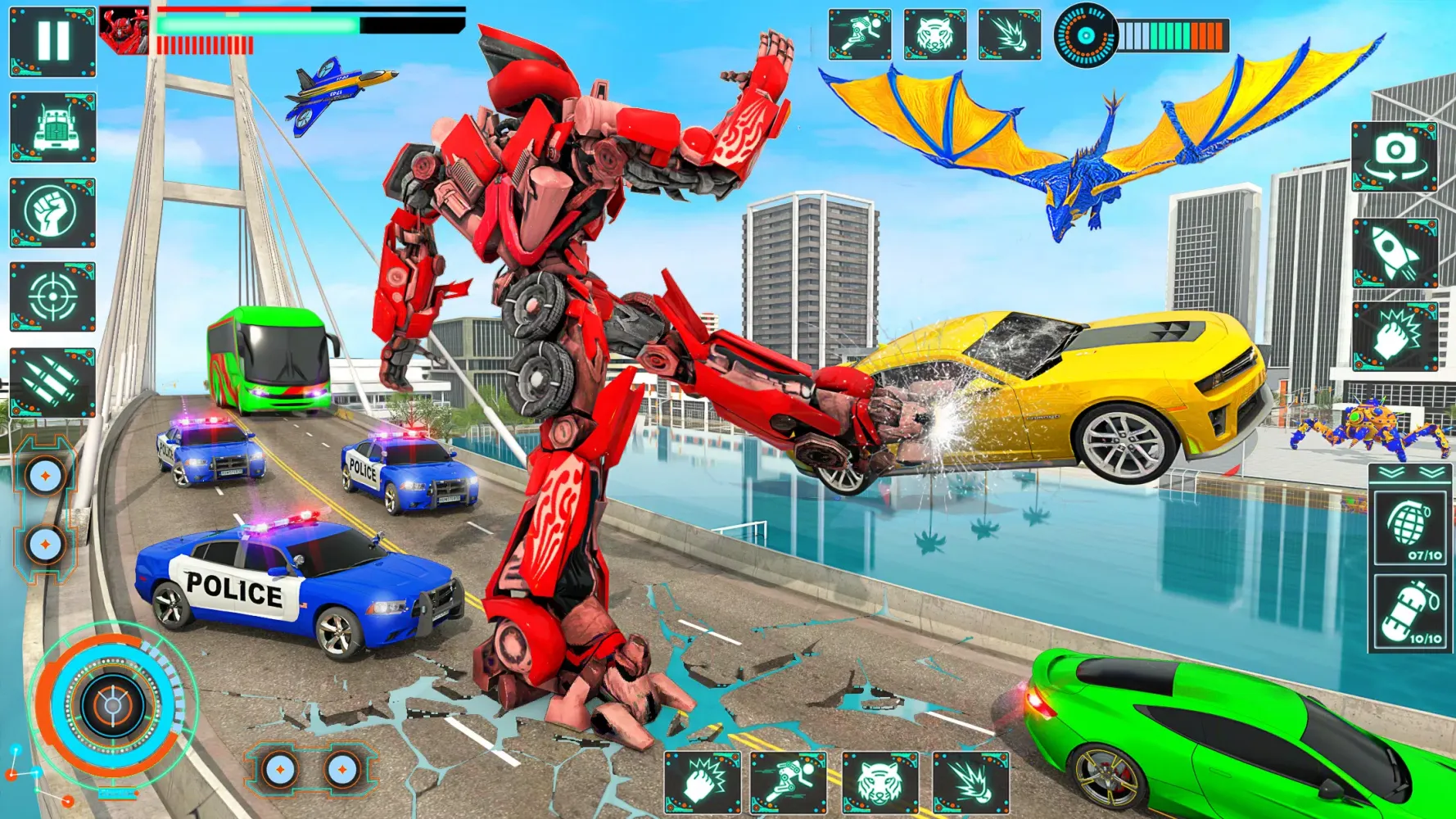 Dragon Robot Police Car Games应用截图