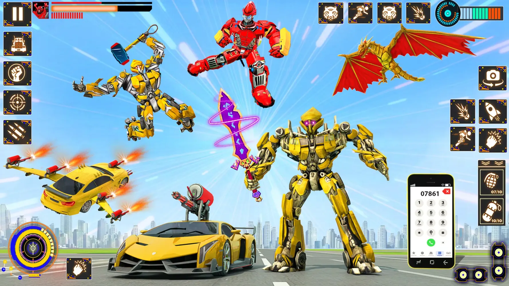 Dragon Robot Police Car Games应用截图